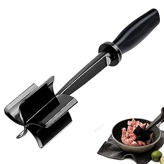 Meat Chopper for Ground Beef - Heat Resistant Ground Beef Smasher for Hamburger Meat - Nylon Hamburger Chopper Utensil - Ground Meat Chopper and Meat Masher - Easily Mix and Chop, Meat Masher Tool