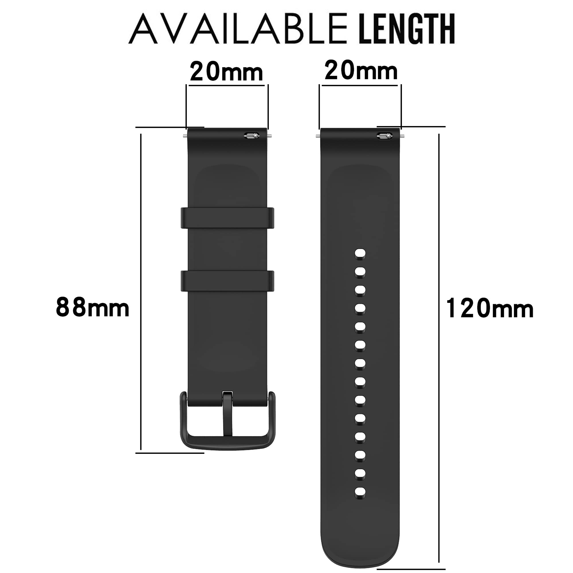 Bracelet pour Amazfit Bip 3/3 Pro/U Pro/S Lite/S/U, bracelet de rechange en silicone souple pour Amazfit GTS 4/4 Mini/2/2e/2 Mini