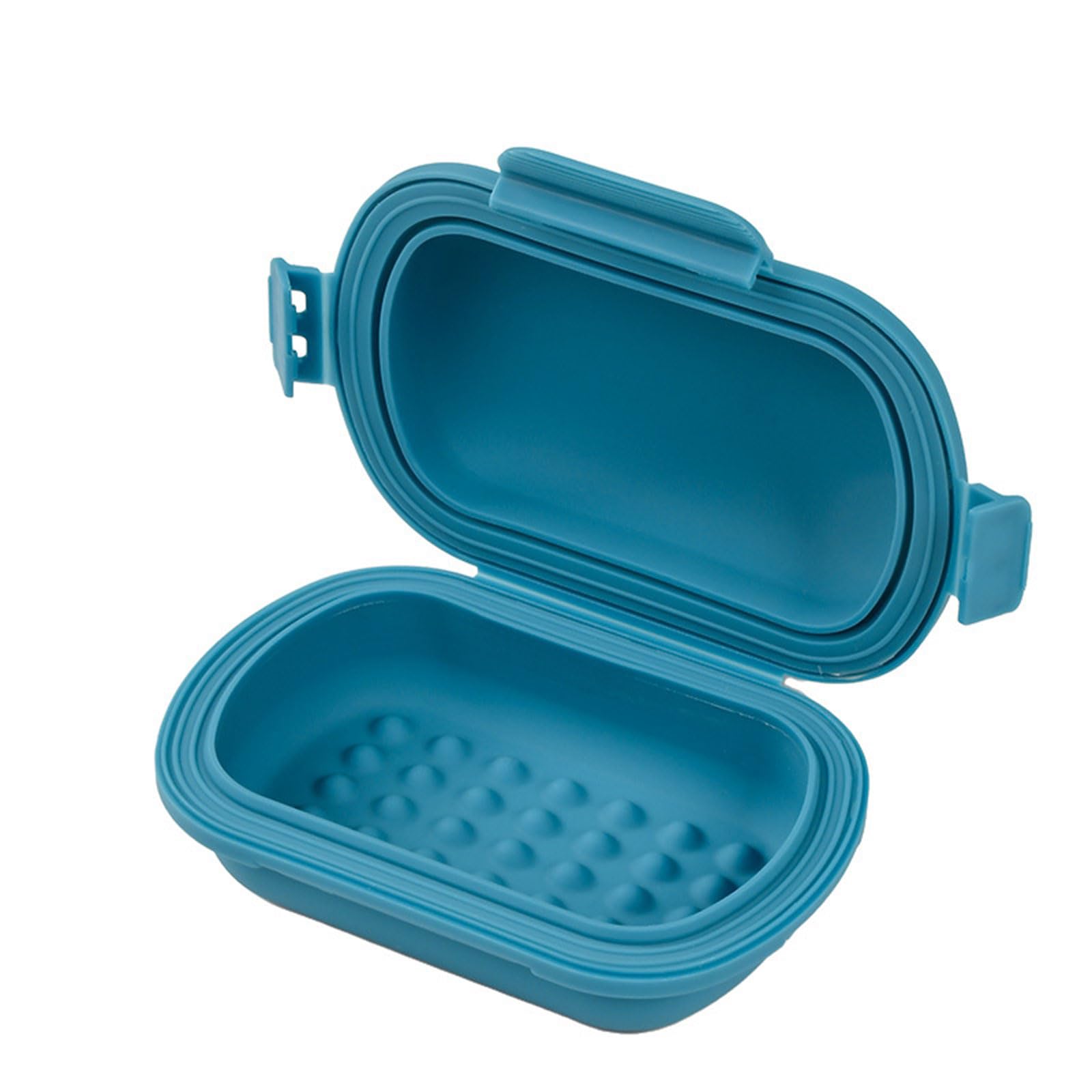 Compact Gym Soap Container Secure Lid Silicone Build for Shower Accessories Ventilated Travel Tight Container Base