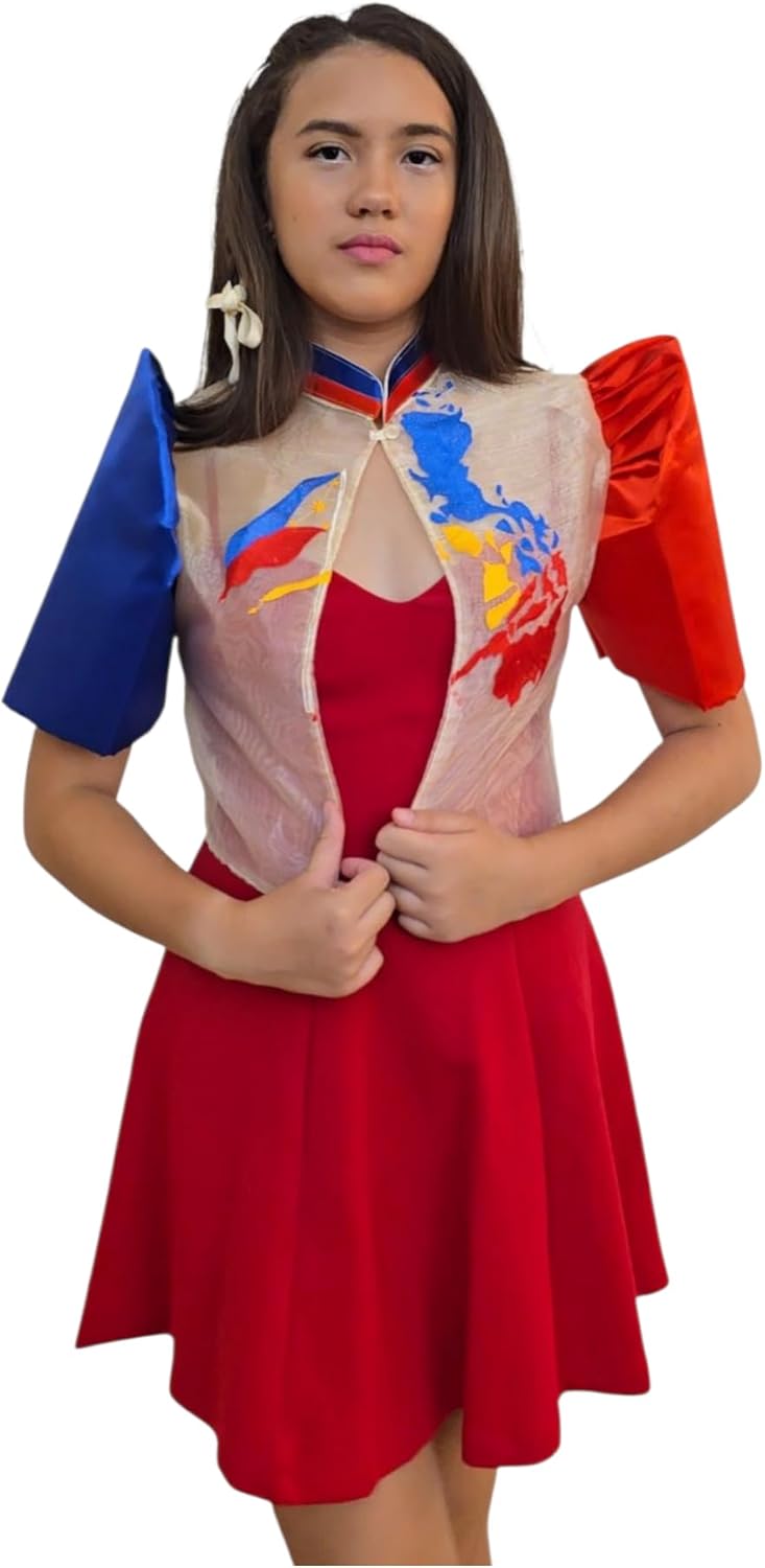 Filipiniana Bolero with Philippine Flag and Map Design