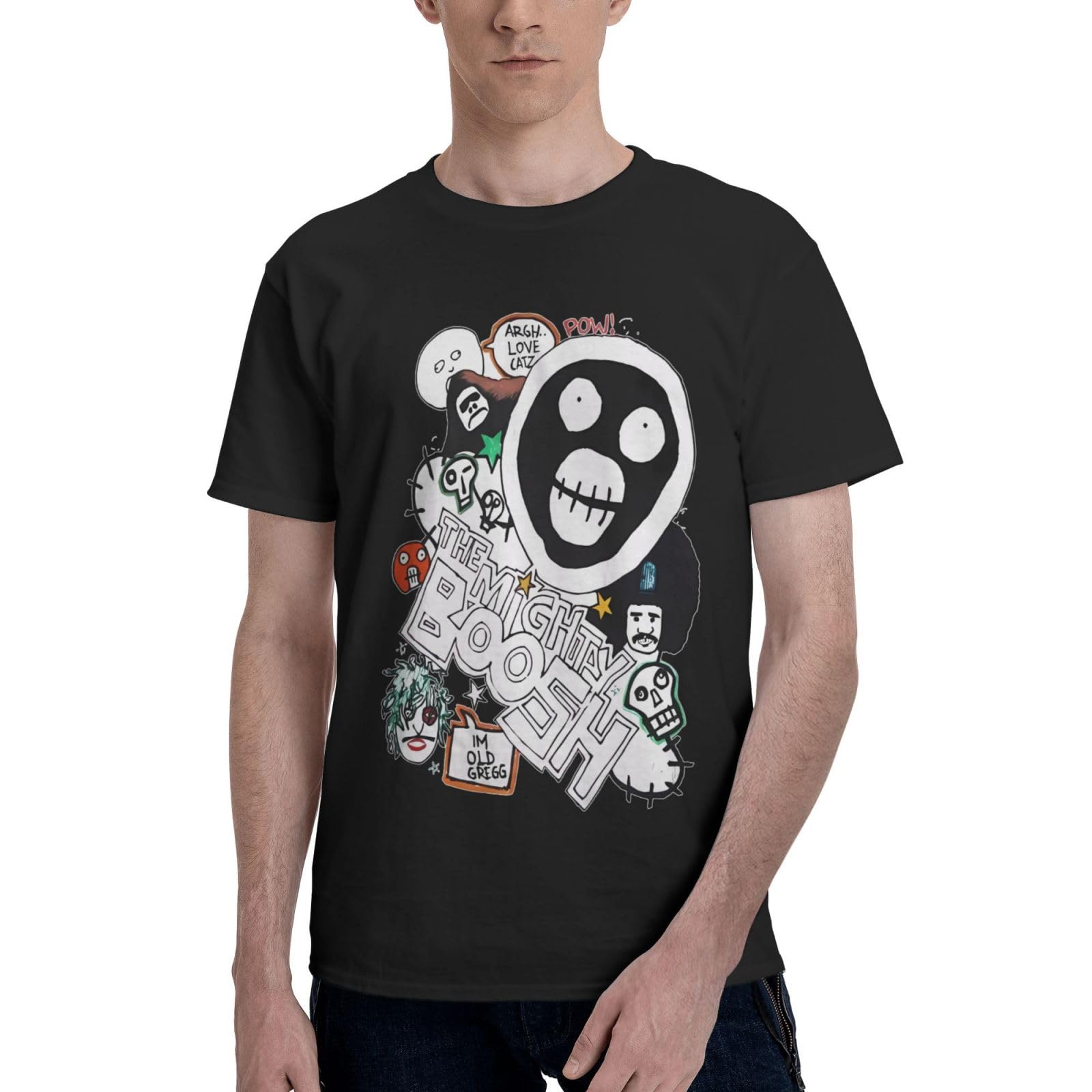Grdbzzxgo Men's M-10 British Comedy Troupe Comfortable Short-Sleeved Shirts Hard-Wearing And Fashion-Forward Tops Loungewear And Athletic Shirts Black S