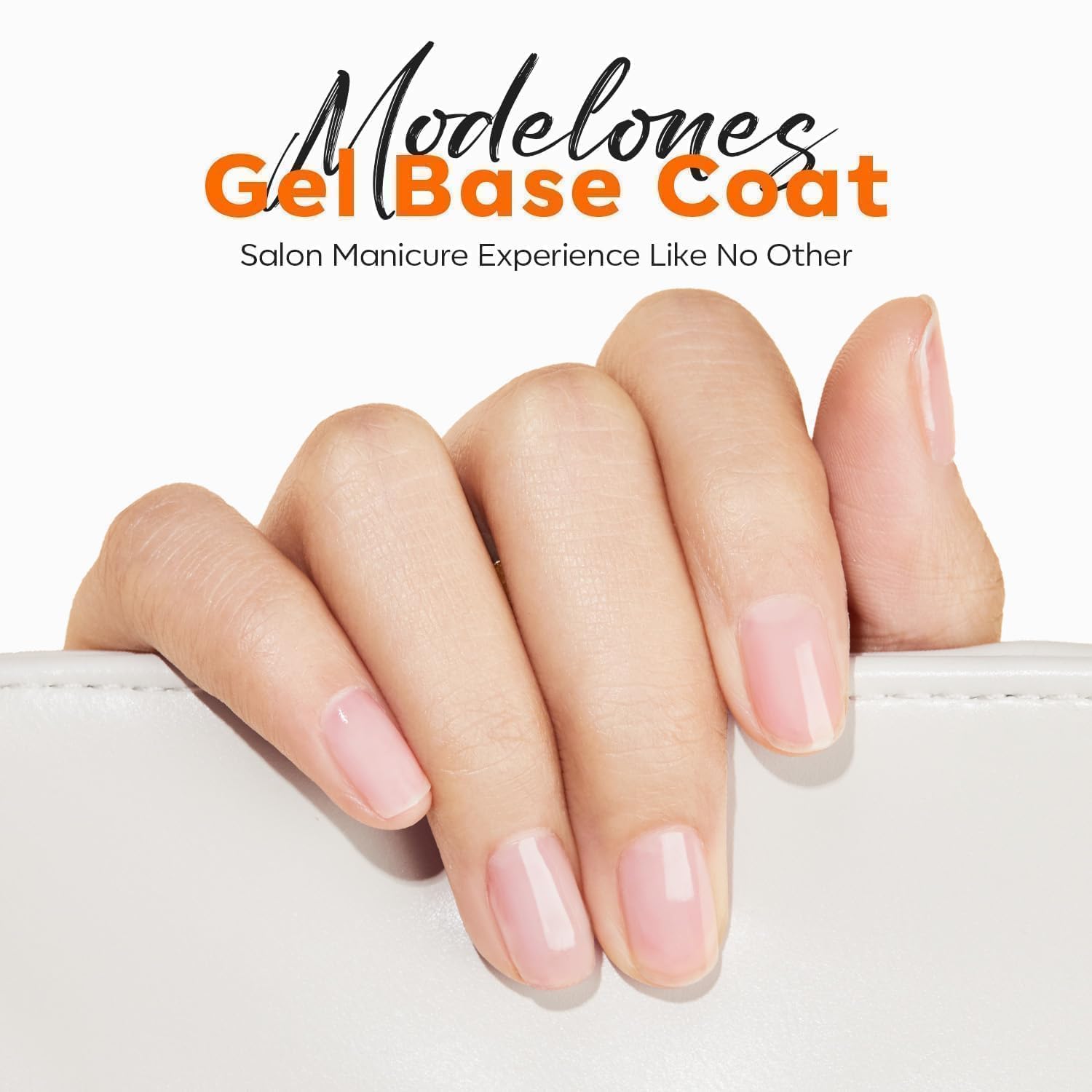 modelones Hema-Free Gel Base Coat, 1 Pcs from BELLE GAGA Clear Glossy Gel Base Coat Long Lasting for Gel Polish, Acrylic Nails Soak Off Nail Lamp Nail Art Home Salon Manicure (Base Coat, 10ml) 2