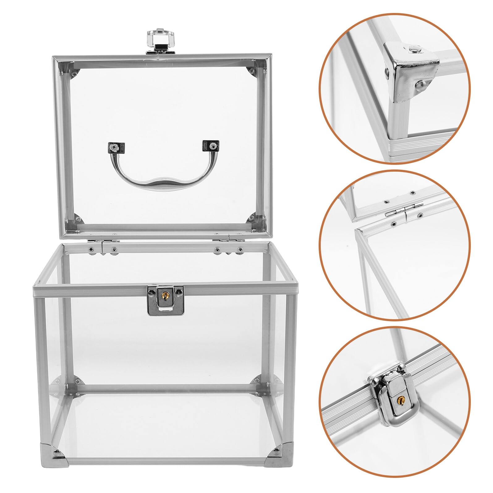 BESTYASH Scatola Porta Vinili in Acrilico con Manico, Contenitore Elegante per Dischi e Dvd, Grande Capacità per Scrivania e Camera da Letto, Protegge Dalla Polvere