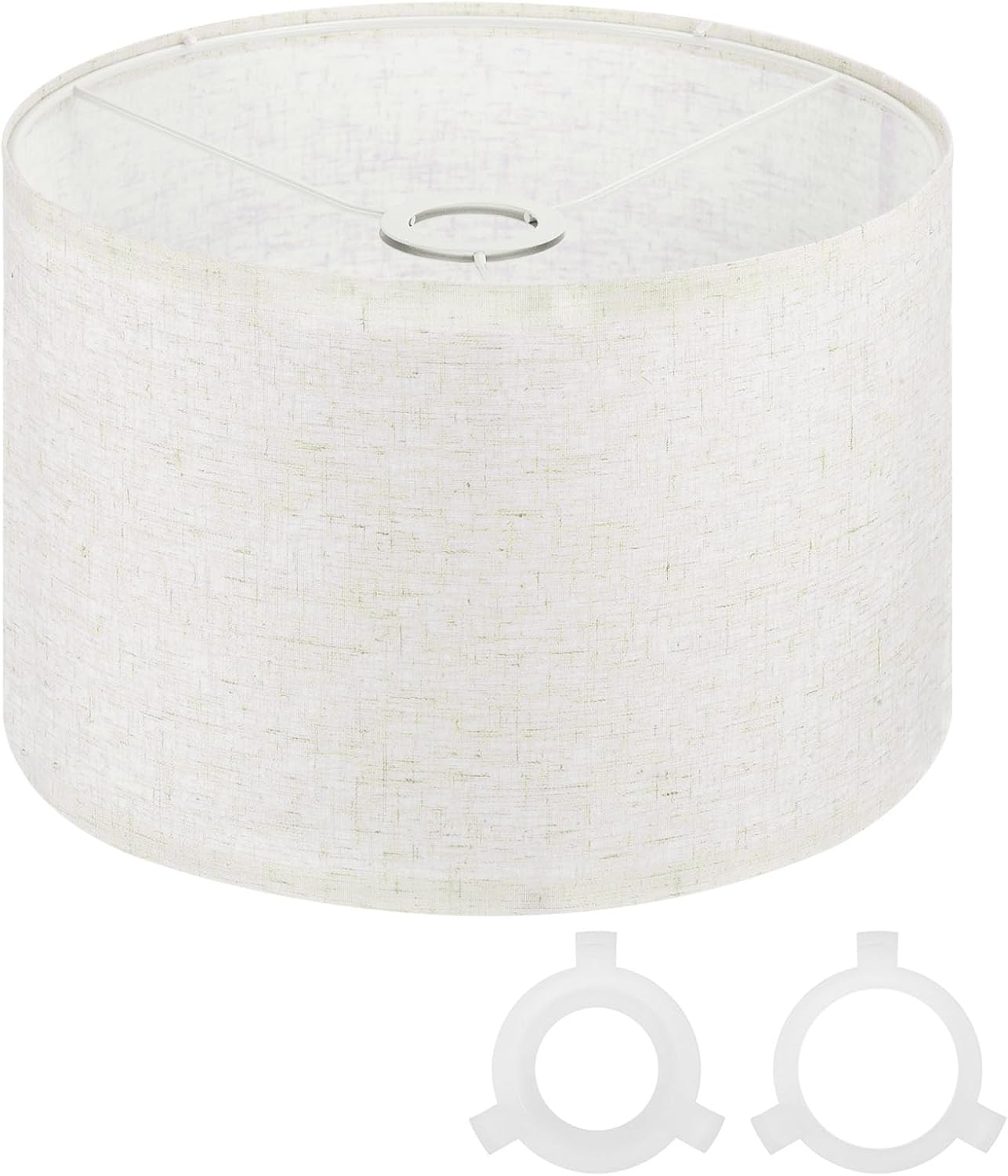 Drum Lamp Shades for Table Lamps 12"x12"x8" Linen Lampshade Easy