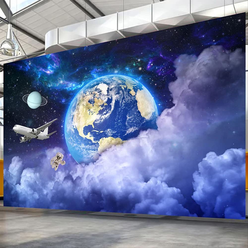 Custom Any Size Mural Wallpaper 3D Creative Starry Sky Cosmic Galaxy Wall Painting Living Room Kids Bedroom Home Decor Wallpaper 300cm(W) x 200cm(H)