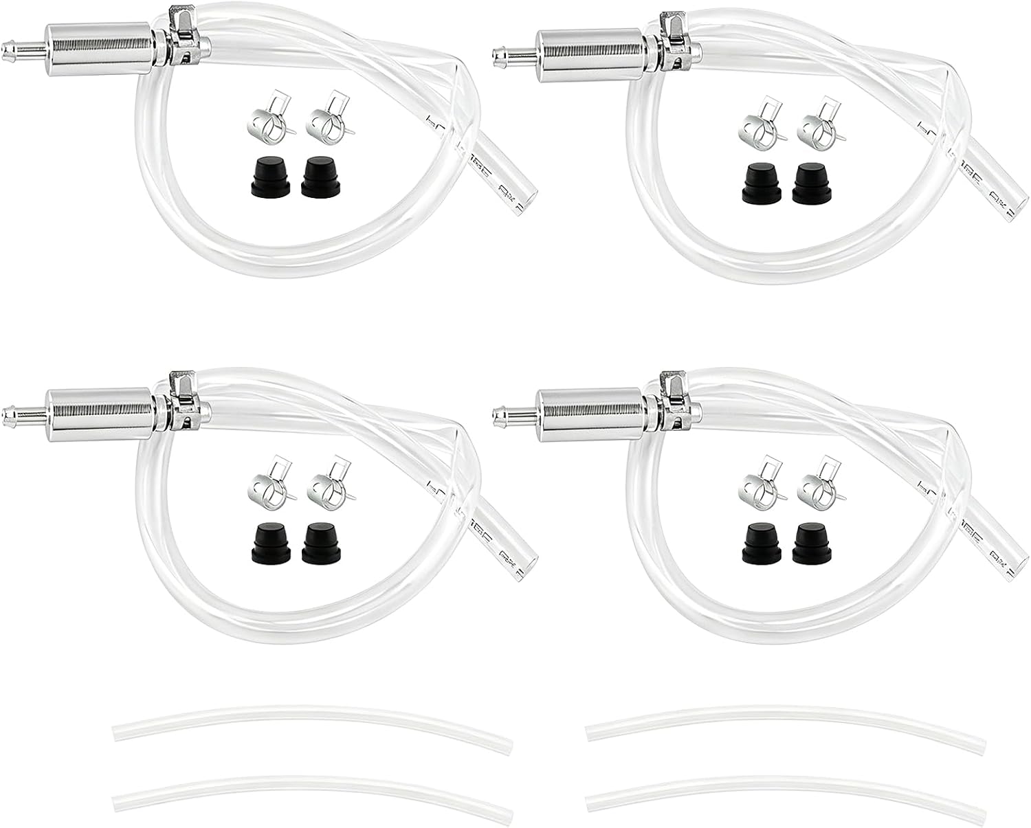 4 Pcs Brake Bleeder Kit, One Way Check Valve Tube Bleeding Tool for Clutch Bleeder Valve with Nozzle Cap and Clamp, Universal Brake Fluid Deflator for Hydraulic Brake System