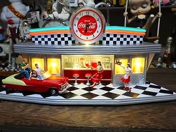 コカコーラ アメリカンダイナーウェートレス 50s フィギュア ＆ プレート ☆コカコーラ アメリカンダイナーウェートレス 50s フィギュア