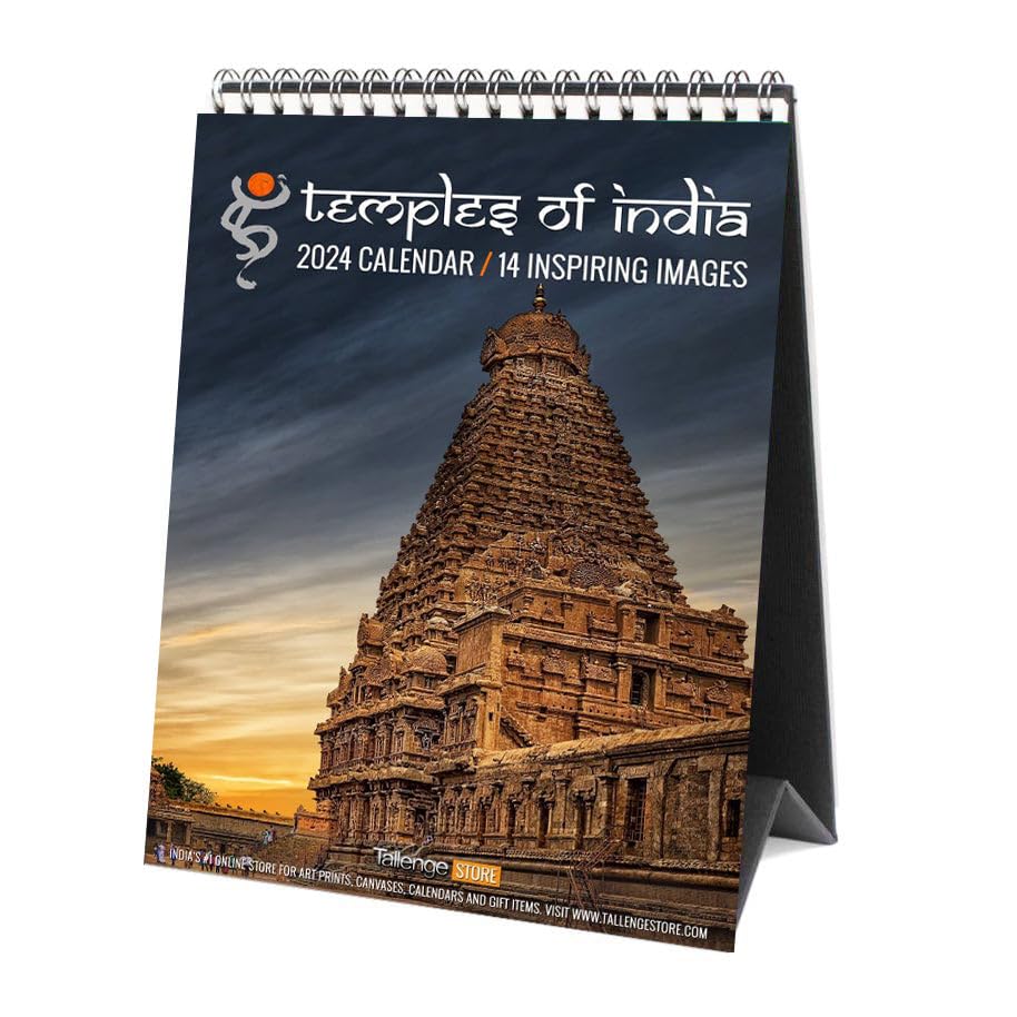 Image of Tallenge - Temples Of India - 2024 desk Calendar - 6 x 9 Inches (Paper, Desk Calendar)