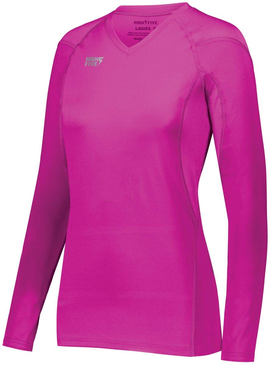 Augusta Sportswear Ladies TruHit Long Sleeve Jersey, Power Pink, L
