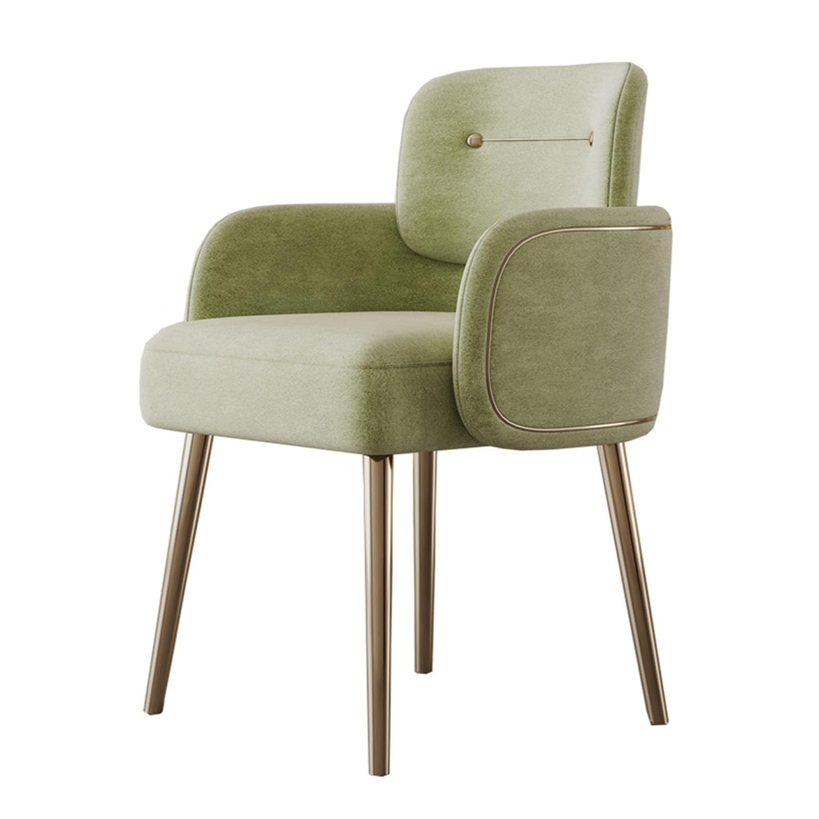 T2H9B5V4G8 Dining Chairs Kitchen Dining Room Chairs, Mid-Century Modern Fabric Upholstered Chair for Living(Green)