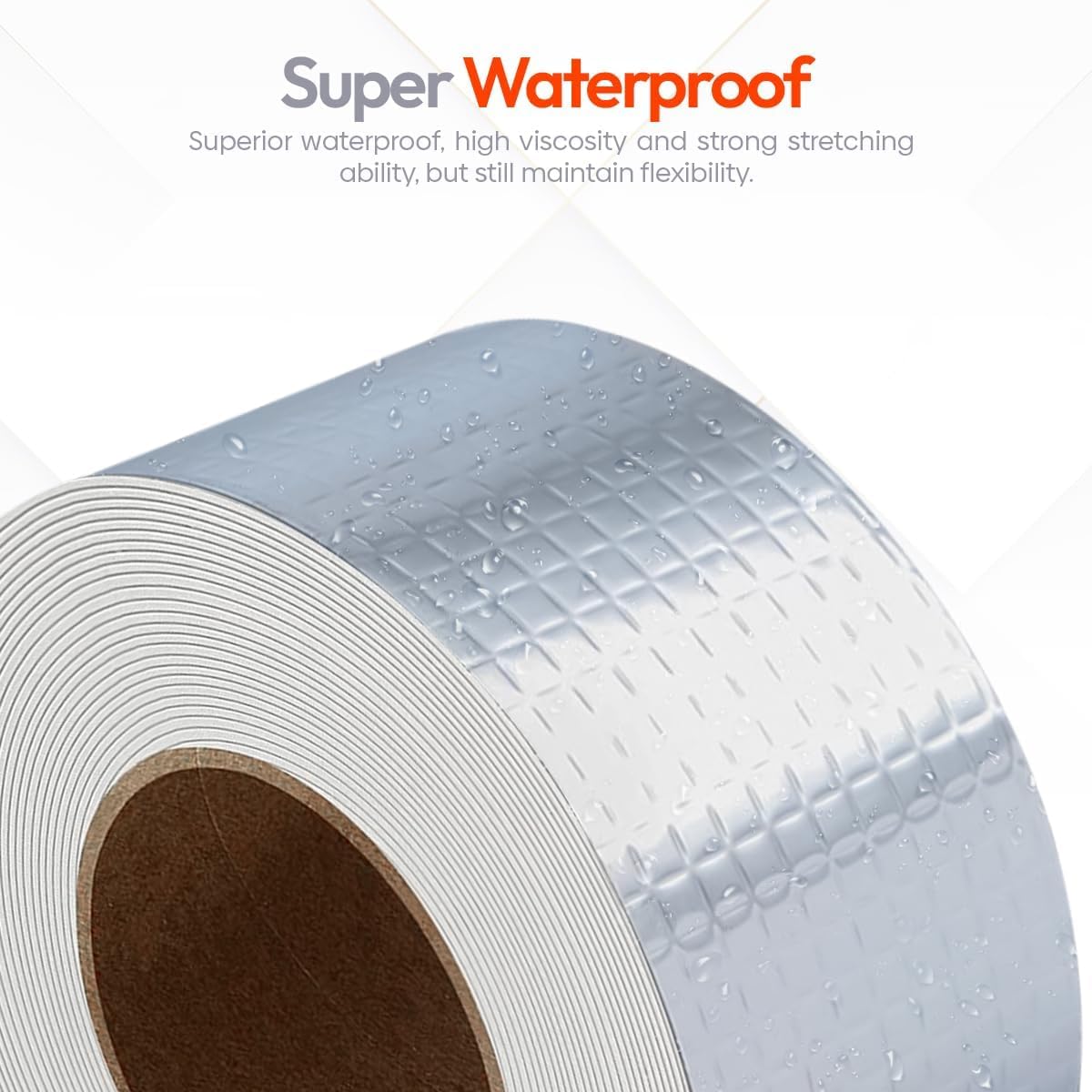Nastro Butilico,50mm x 5m Nastro Sigillante Impermeabile,Autoadesivo Nastro in Alluminio per Riparazione di Tetti,Grondaie,Perdite