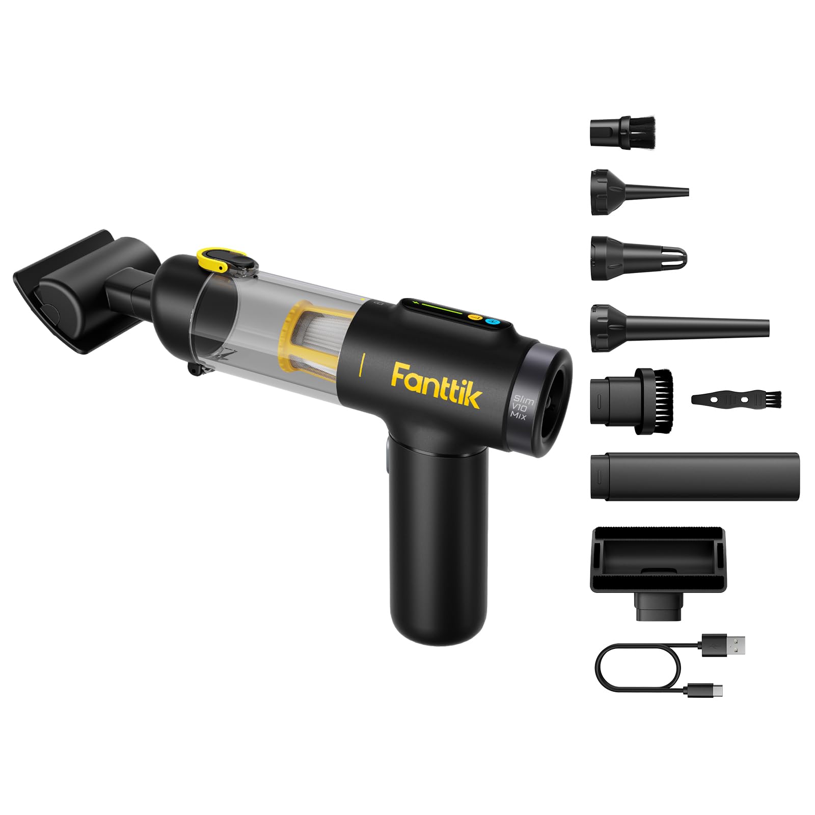 Amazon.com - Fanttik Slim V10 Mix Cordless Car Vacuum, 4 in 1