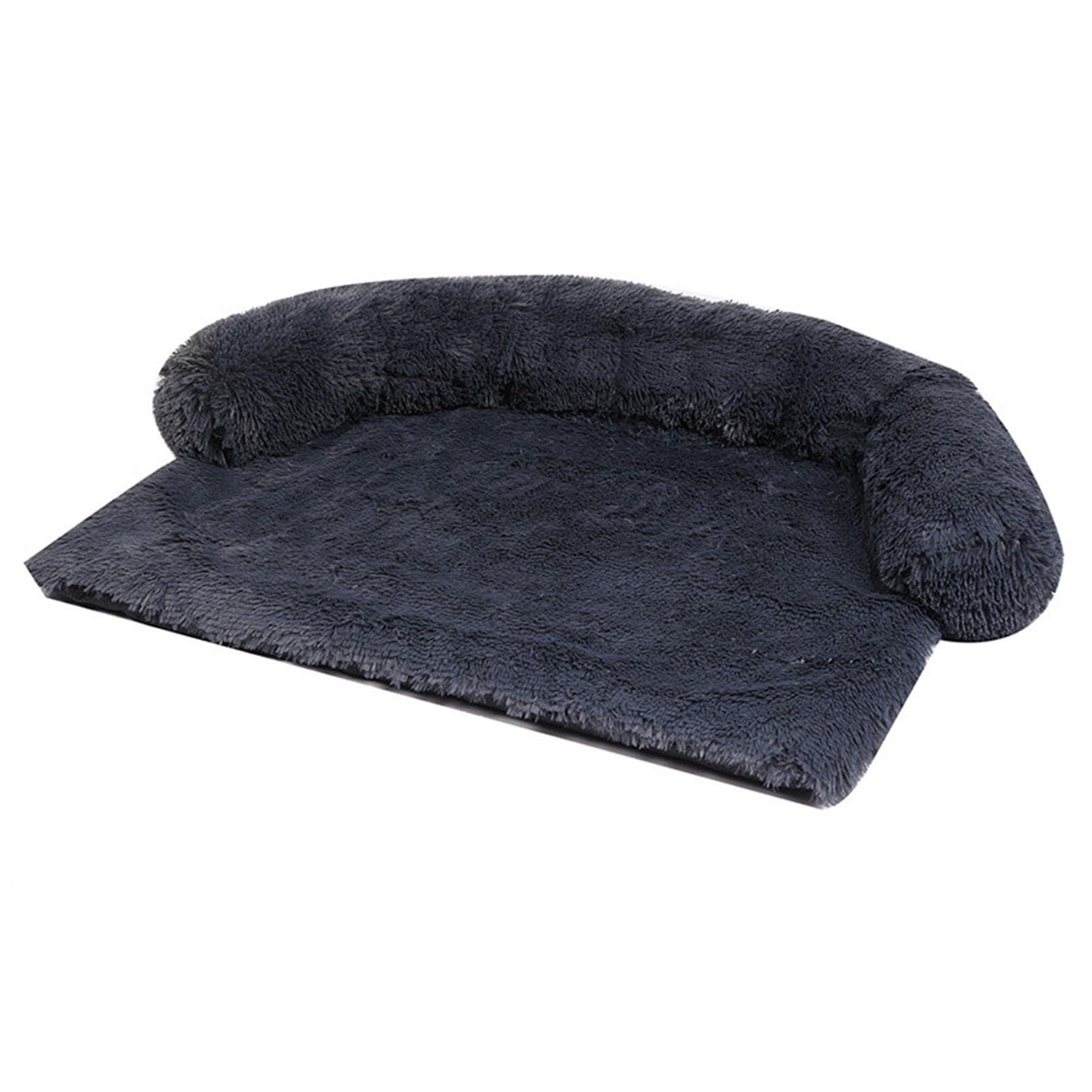 legowisko dla psa, Ortopedyczna, miękka, pluszowa poduszka uspokajająca dla psa, dużych i średnich psów, zmywalna, zdejmowana(Dark Gray,XL)