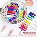 Mini Clothes Pins for Photo, Small Colored Clothespins 100 Pack Wooden Rainbow Colorful Picture Clips with 32 FT String for Crafts, Little Baby Shower, Display Artwork, Hanging Decorative Tiny Cards