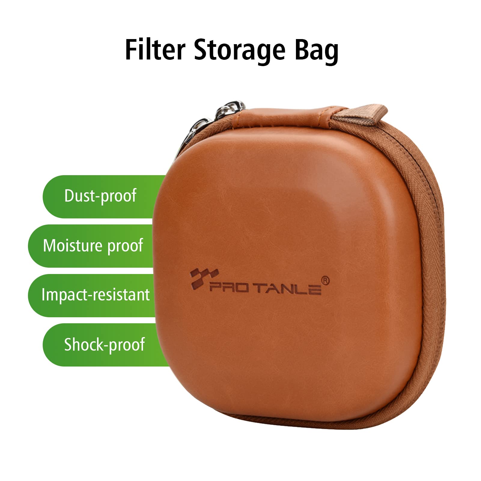 Namolit Filtre Pro TANLE Étui de Rangement Rigide en Cuir PU pour Filtres UV CPL ND 82 mm