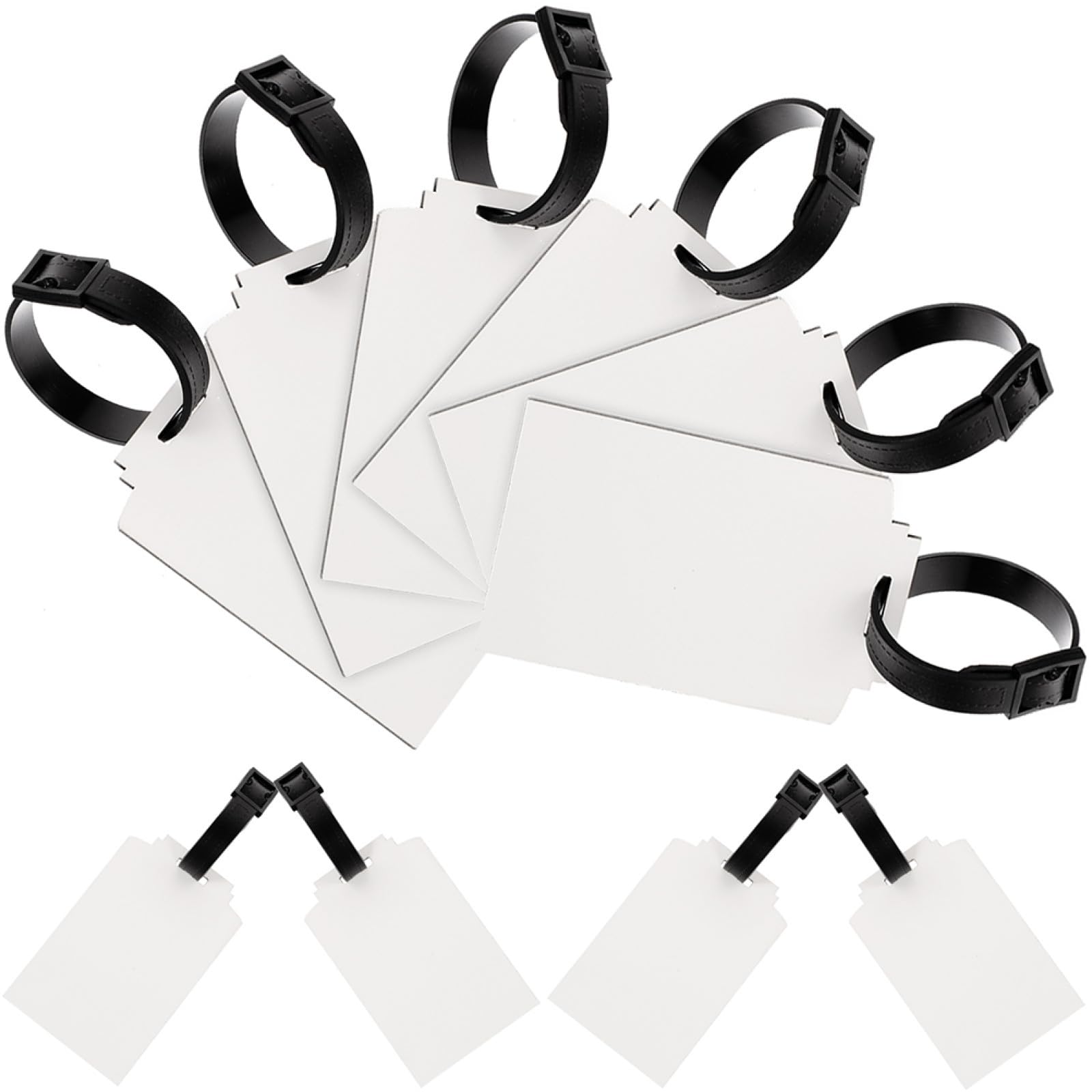 SECFOU 30pezzi Etichette Per Bagagli Vuote Tag Per Valigia Sublimazione Etichette Semplici e Eleganti Per Personalizzazione Con Trasferimento Termico Per Viaggi e Regali