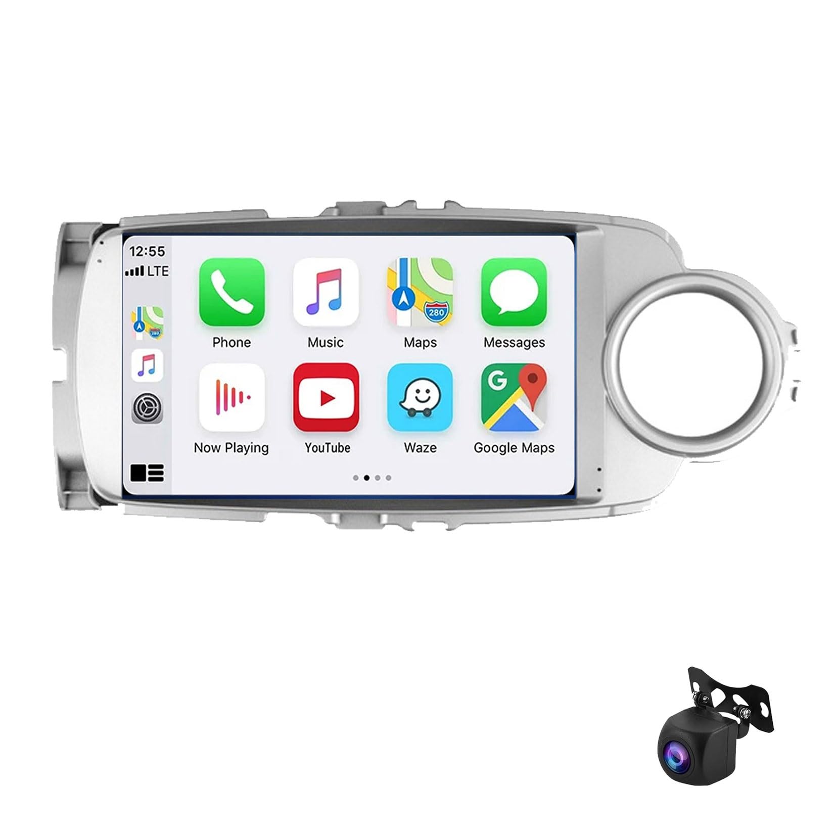Radio samochodowe z systemem Android 12 Bluetooth do Togota Yaris 2012-2017 [wbudowany Carplay/Android Auto/DSP] 9 cali z nawigacją GPS, FM, sterowanie kierownicą, MirrorLink(B,XY4 4Core 2+32G)