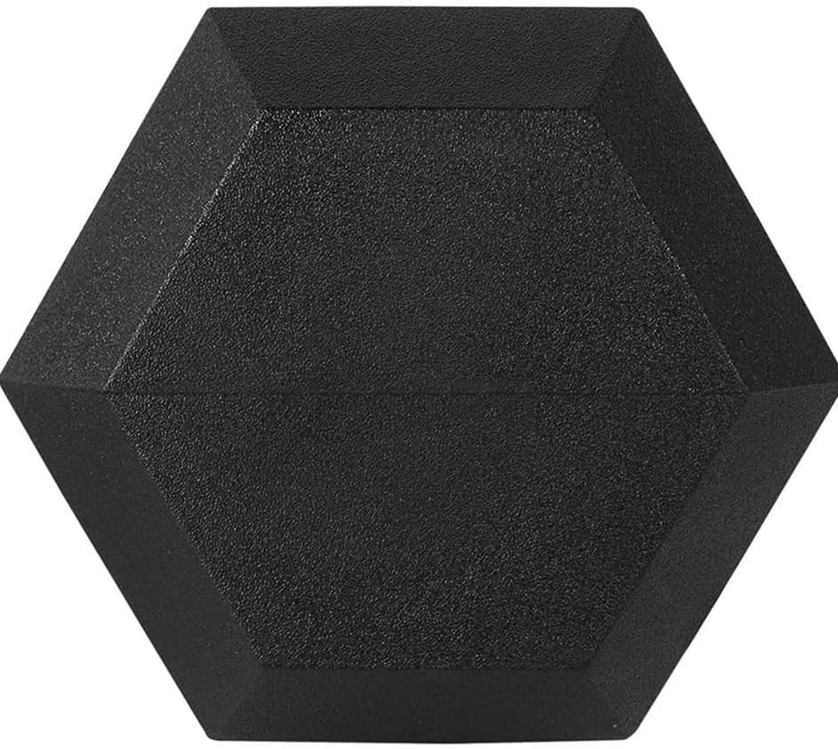 Vista 3 de Barbell Rubber encased Hex Dumbbell Weights with Metal Handles for Strength Training, Full Body Workout. Sold as a Pairs