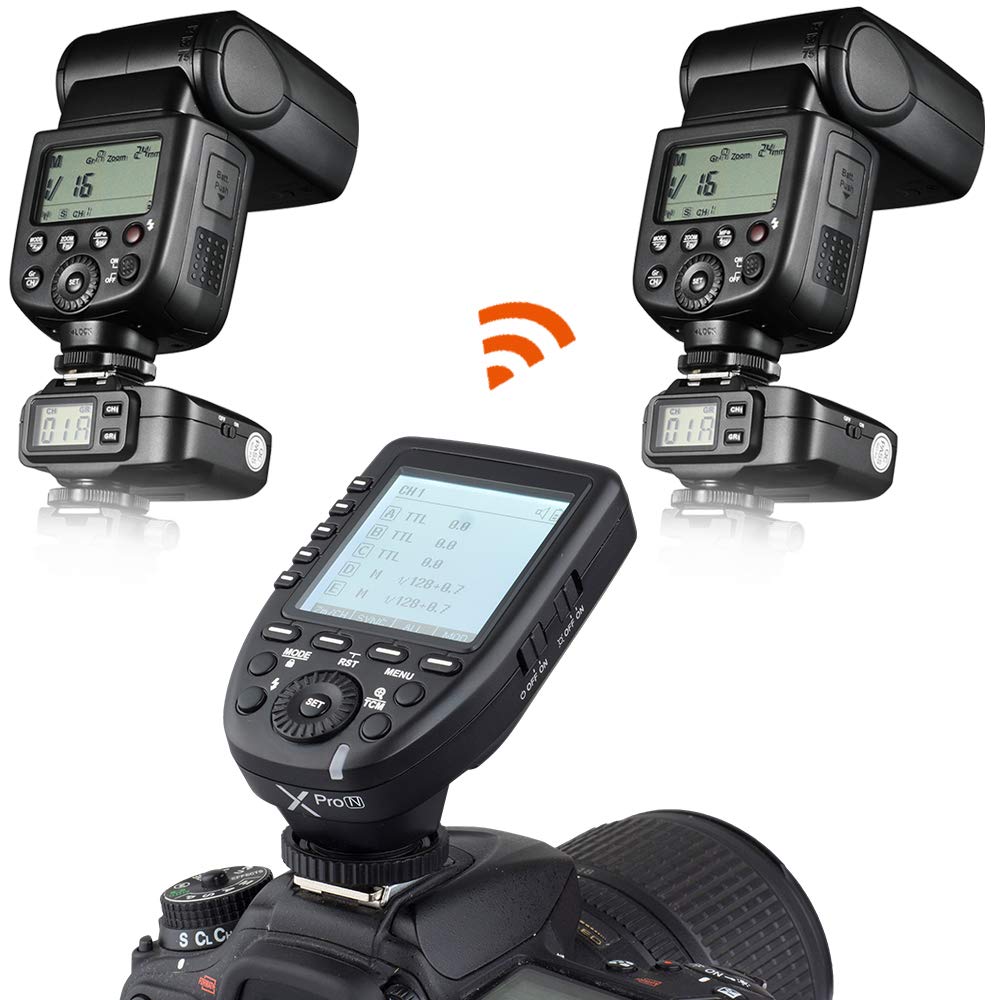 Godox Xpro-N 2.4G X System TTL Déclencheur de Flash sans Fil + 2 Récepteurs Godox X1R-N pour Nikon Flash Caméra