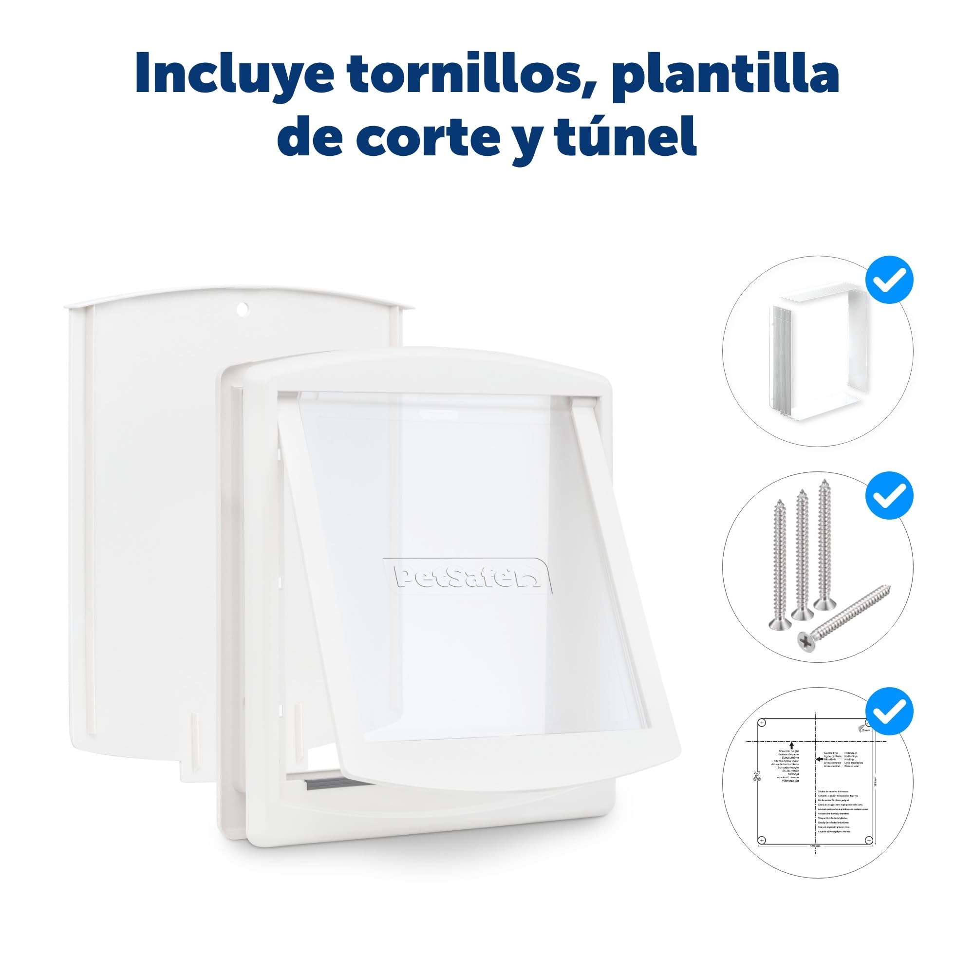 Puerta para Mascotas Original con 2 Posiciones Staywell, Mediana, Blanca