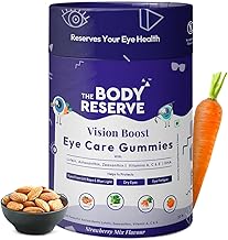 The Body Reserve Vision Boost Eye Care Gummies Enhanced with DHA, Vitamin A, C & E Promotes Vision and Protects from Blue Light & Digital Strain Strawberry Mix Flavoured 30 Gummies(Pack of 1)