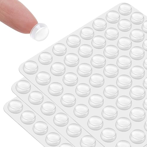 Miniatura 1 de CHUNZEXI 128 topes transparentes autoadhesivos para puertas de gabinete, tapones de goma para puertas de armarios y cajones