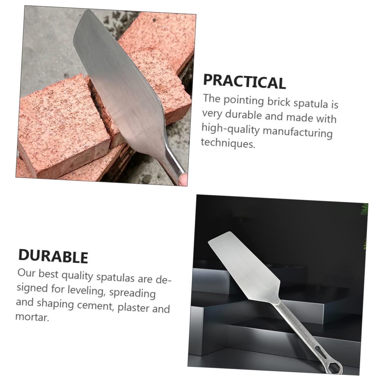 HOMSFOU Multi- Espátula De Inoxidable Para Albañilería Cuchilla Para y Revestimientos Herramienta De Construcción Diseño De Mango Ergonómico Para Reparaciones y Acabados Paredes