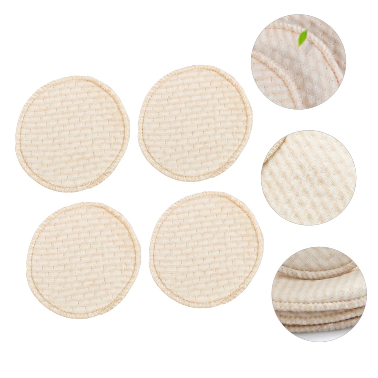 4pcs Washable Breastfeeding Nursing Pads Absorbent Cotton -Leakage Mats for Pregnant Women for Breastfeeding Comfort