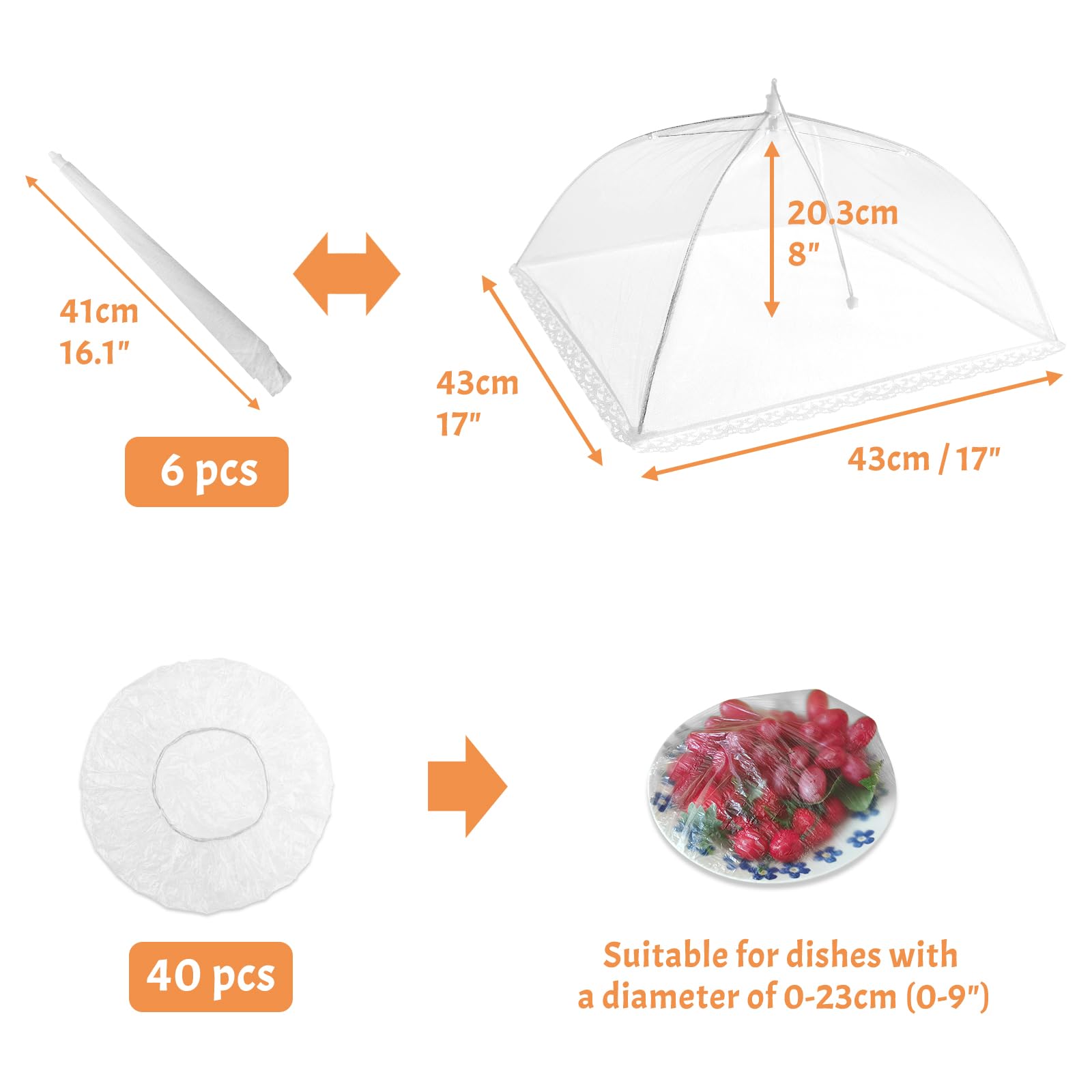 6 Pack siliconen stretchdeksels siliconen voedselhoezen herbruikbare Bpa gratis uitbreidbaar voor containers gerechten kommen blikjes plus flesdoppen, veilig in magnetron en vriezer wit/rood/blauw/geel