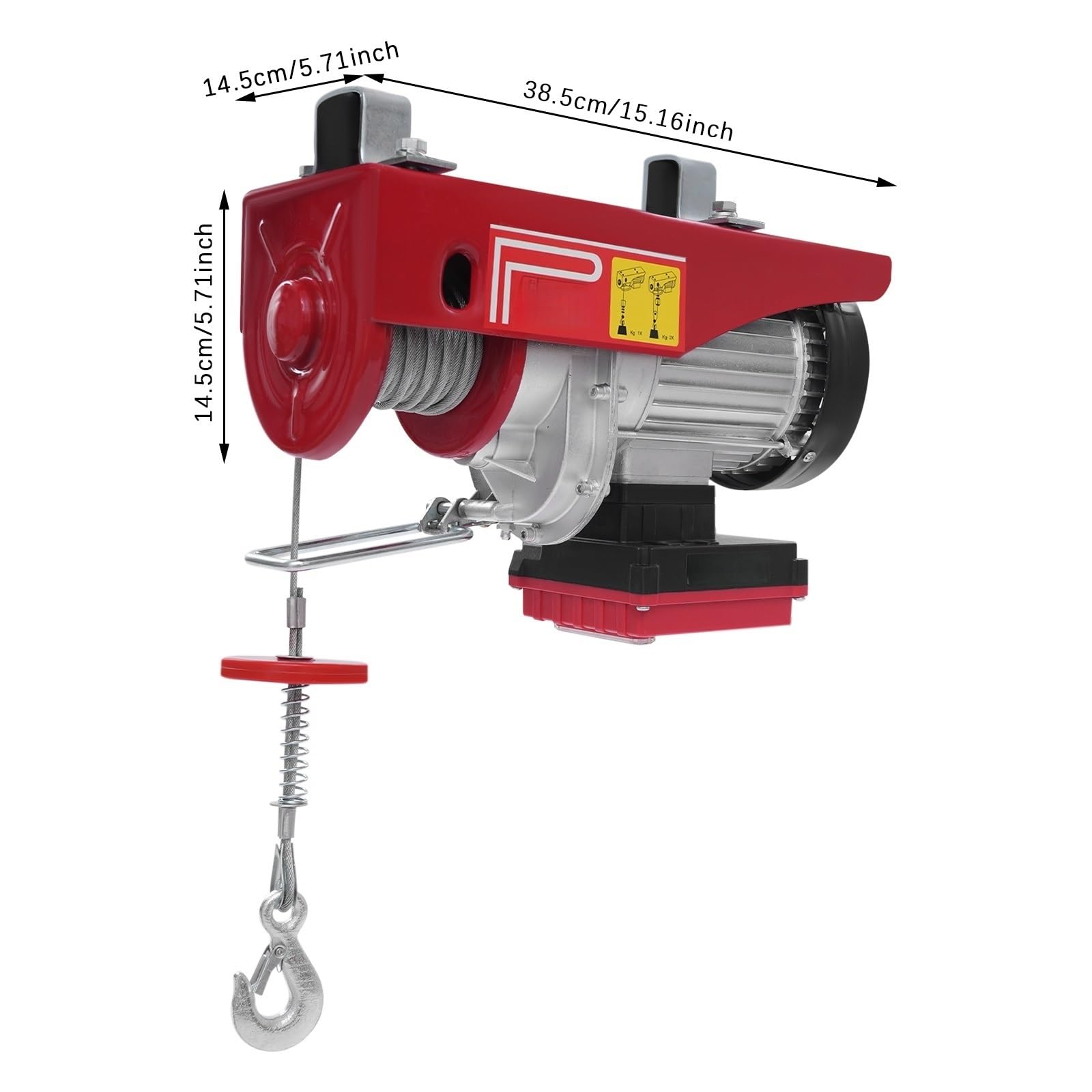 1200 W Elektro-Hebezeug, 600 Kg, Kabellose Steuerung, Elektrische Winde, Elektrischer Blockkran, Hochleistungs-Hebewerkzeug Elektrische Hebezeuge