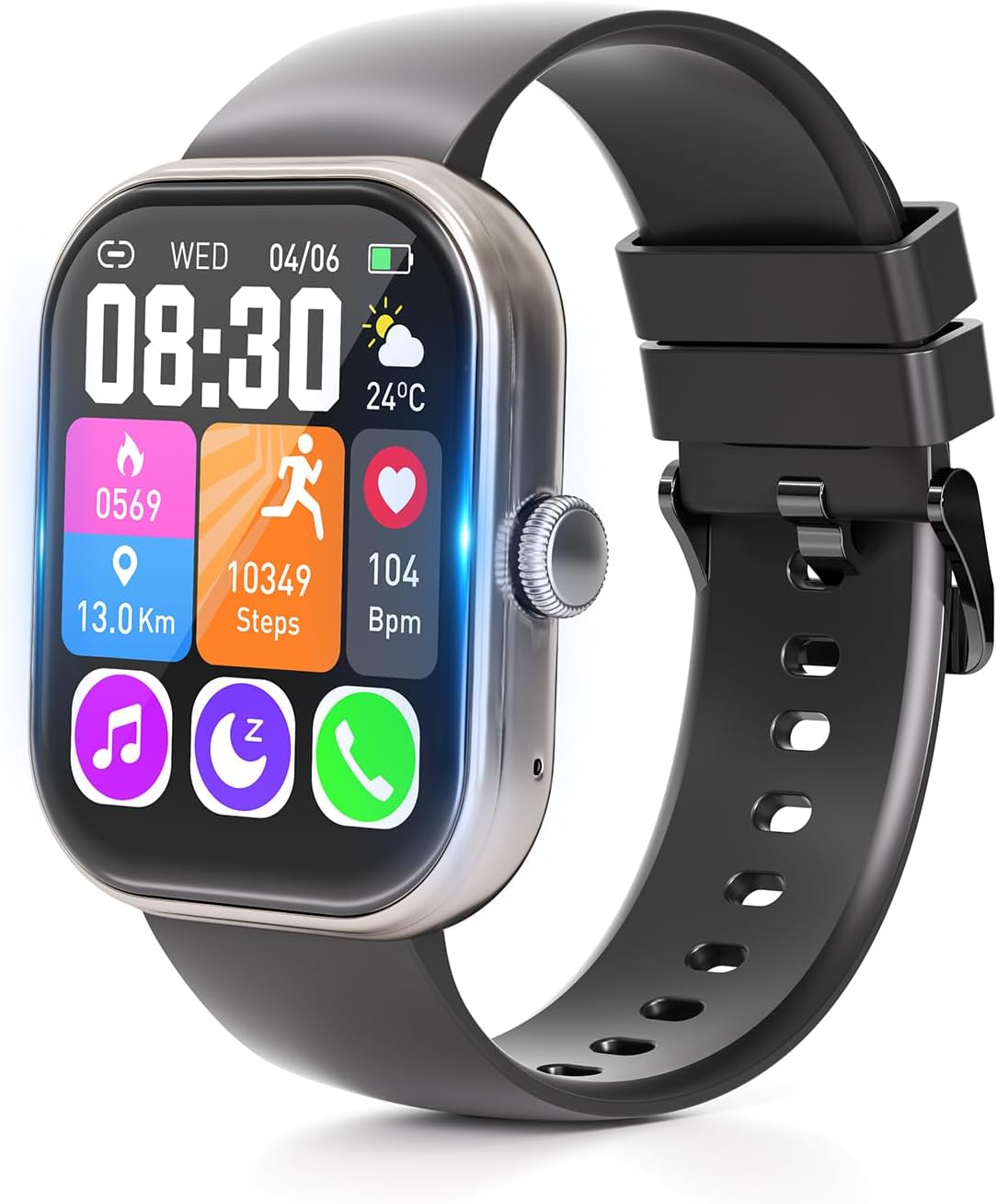 【11/27まで 30%OFF】【スマホを出さずに完結。通話・通知・音楽が手元でできる】スマートウォッチ【稼働時間突破!業界初1000mAh電池&保護フィルム付属】Smart Watch 活動量計 腕時計 iPhone アンドロイド Bluetooth6.0 4,930円 → 3,451円(税込)