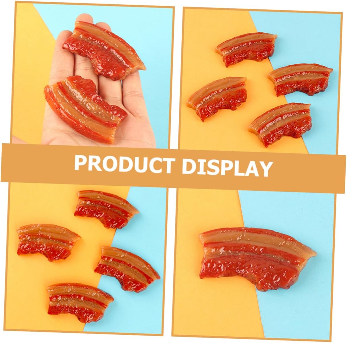 5pcs Multi-Purpose Meat Model Meat Simulation Decoration Realistic Food Toy for Kitchen Restaurant Photography