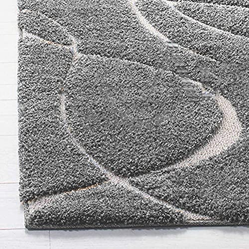 Image of Carpet for Hallway, Kitchen, and Modern Interiors, Cozy Shag Runner for Living Room, Entryway & Office Decor Size 1.5x4 feet Grey 0 Cut