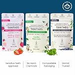TANIT - Tanitabs Dentifrice fraise Comprimés, Sans fluorure, Dent pas cher naturel pour les soins des dents et des gencives, Tables de dentifère voyage zéro-déchet dans le pack de recharge, Saveur de fraise naturelle, 124 Comprimés