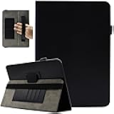 Universal 10 Inch Tablet Case, Universal 10.1 Inch Tablet Case, Viclowlpfe Protective Folio Stand Android Case for 9.6-11 Inch Tablet with Hand Strap and Cards Slots, Black