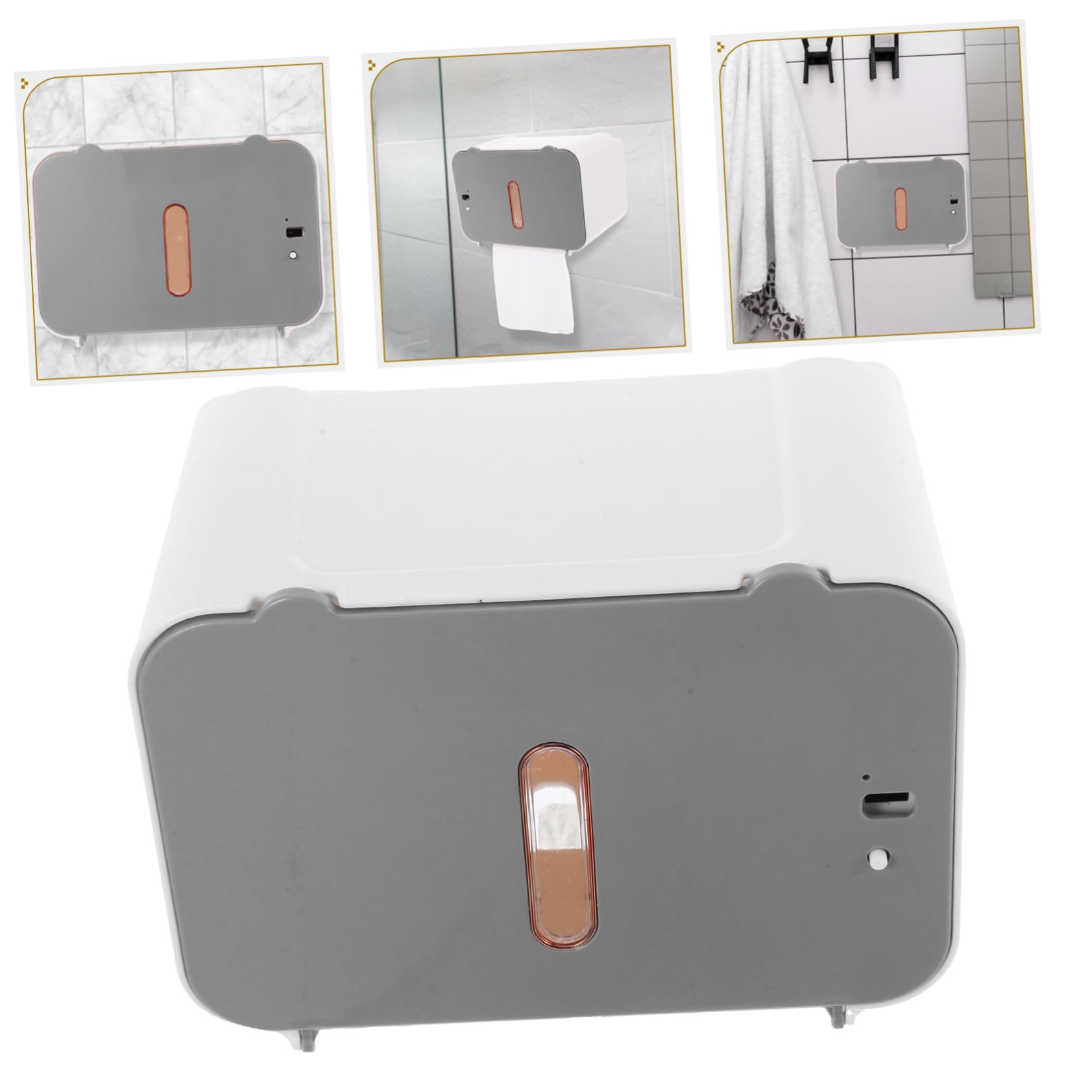 HOMSFOU Distributore Carta Assorbente Elettrico Senza Trapano Distributore Carta Assorbente Parete Con Movimento Per Cucina e Bagno