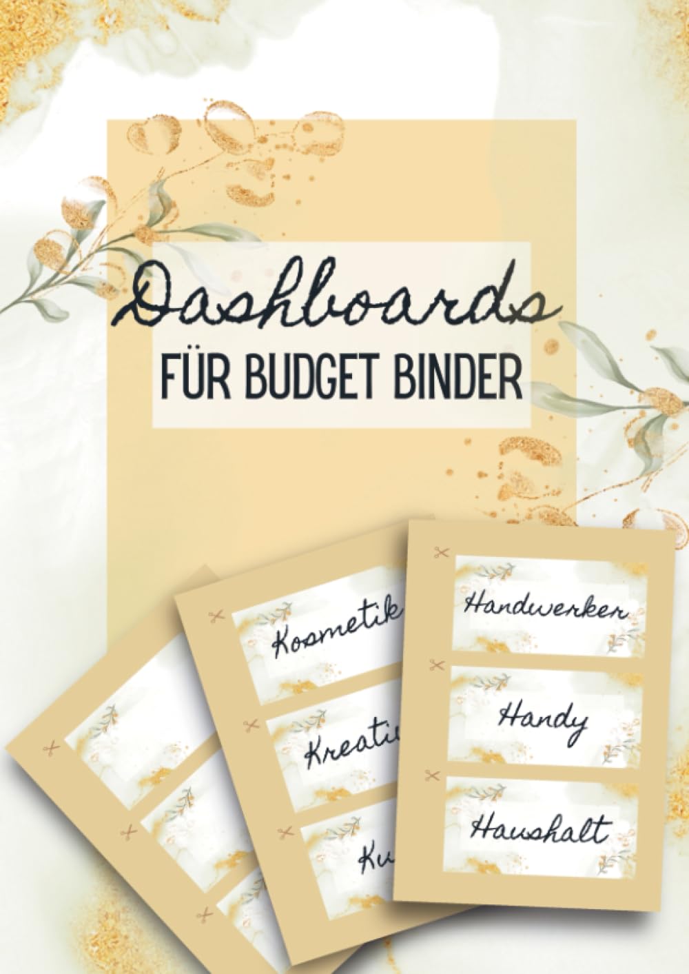 Dashboards für Budget Binder A6- Farbige Vorlagen zum Ausschneiden.