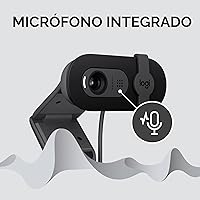 Vista 5 de Logitech Brio 101 Full HD 1080p Webcam para reuniones, transmisión, escritorio, laptop, PC - micrófono integrado, obturador, funciona con Zoom, Negro