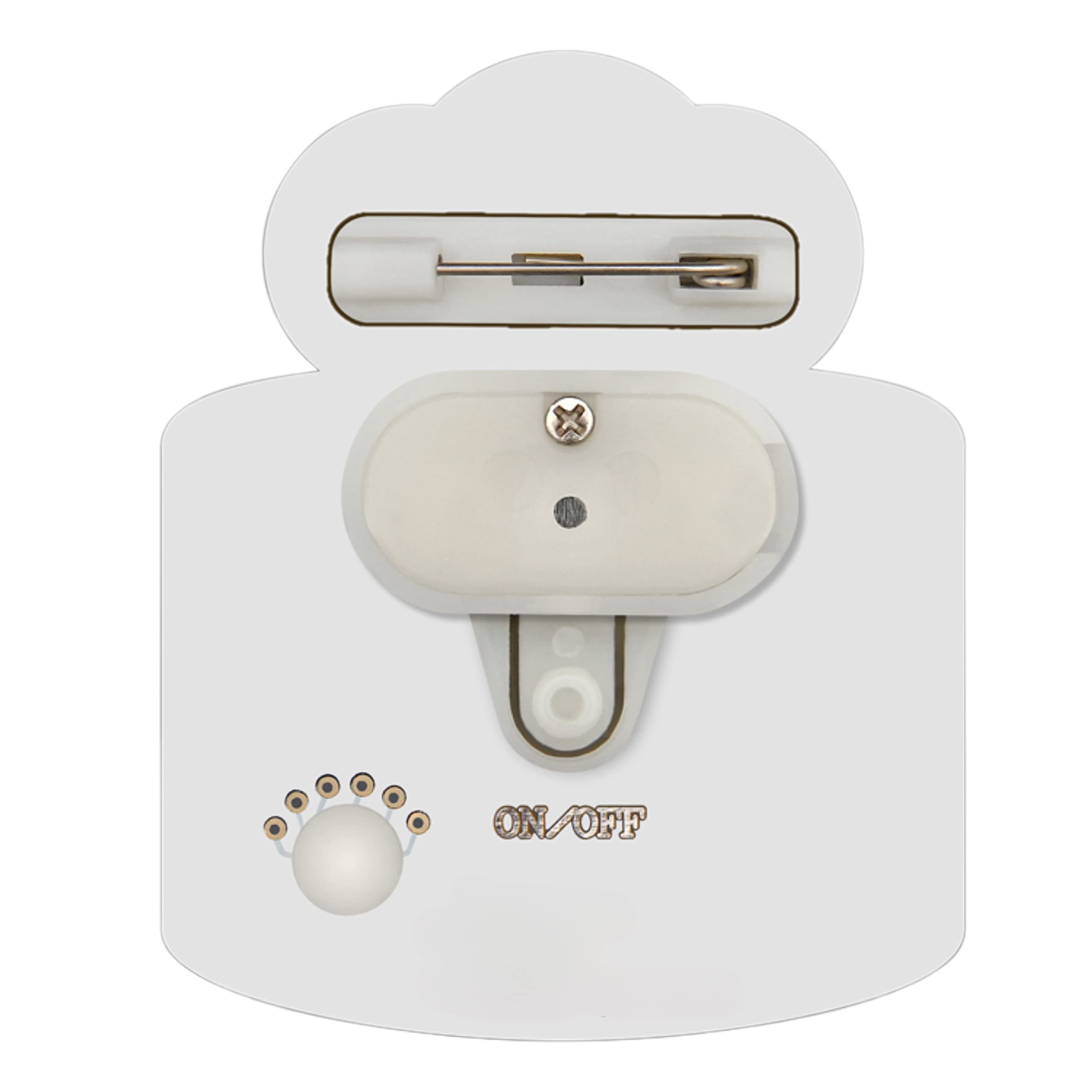 Light Up Happy Birthday Cake Lapel Pin | Blinking Body Light Safety Pin -2 Blue, 2 Red, 1 Yellow LEDs