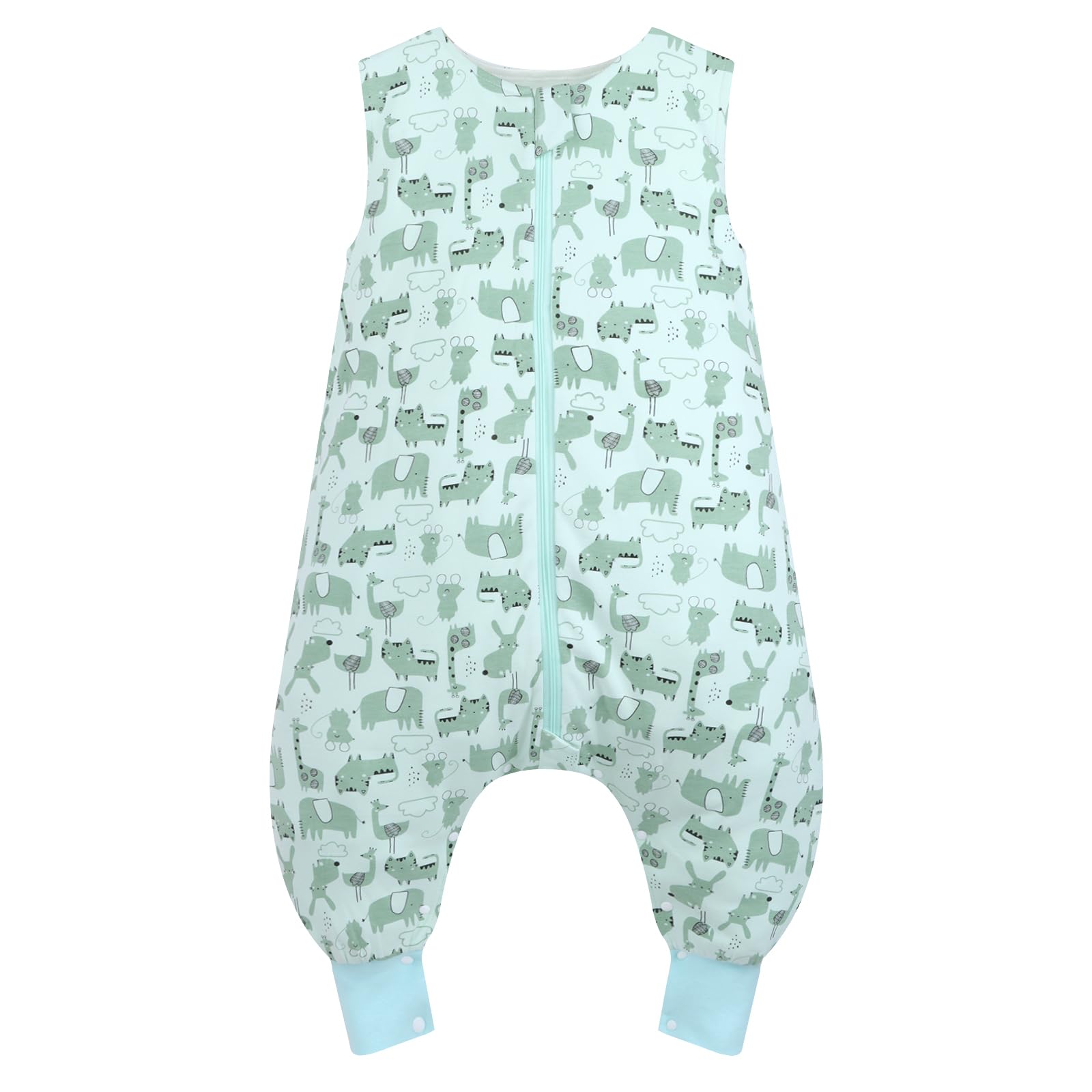 WYTbaby Sacco Nanna con Piedini 1.0 Tog, 100% Cotone Ultra-Morbido, Facile da Indossare, Ideale per il Sonno dei Neonati, Sacco Nanna Adatto per Bambini da 3-4 Anni