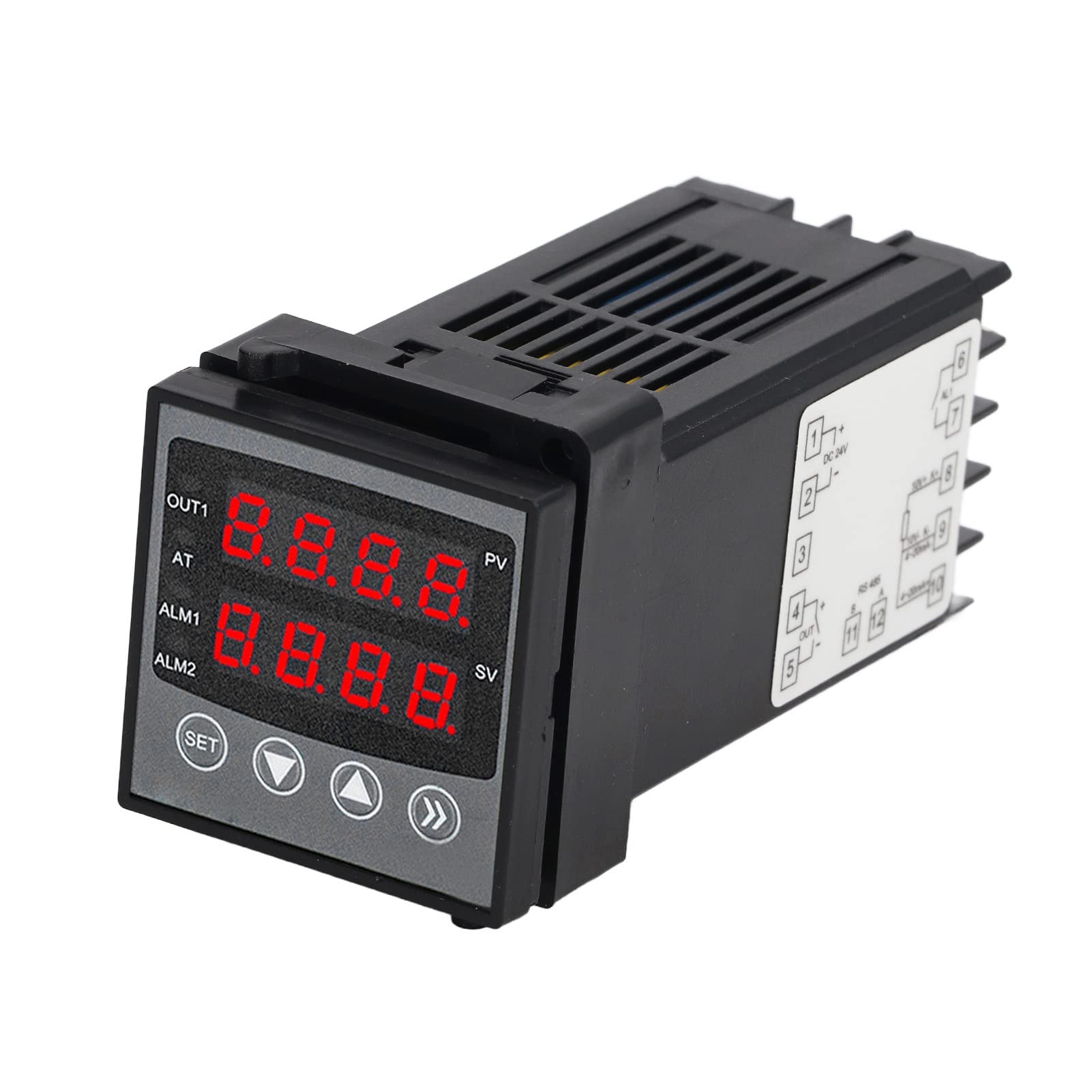 Controlador de Temperatura Digital con Alarma Control Inteligente PID Dual Display Termostato DC 24V