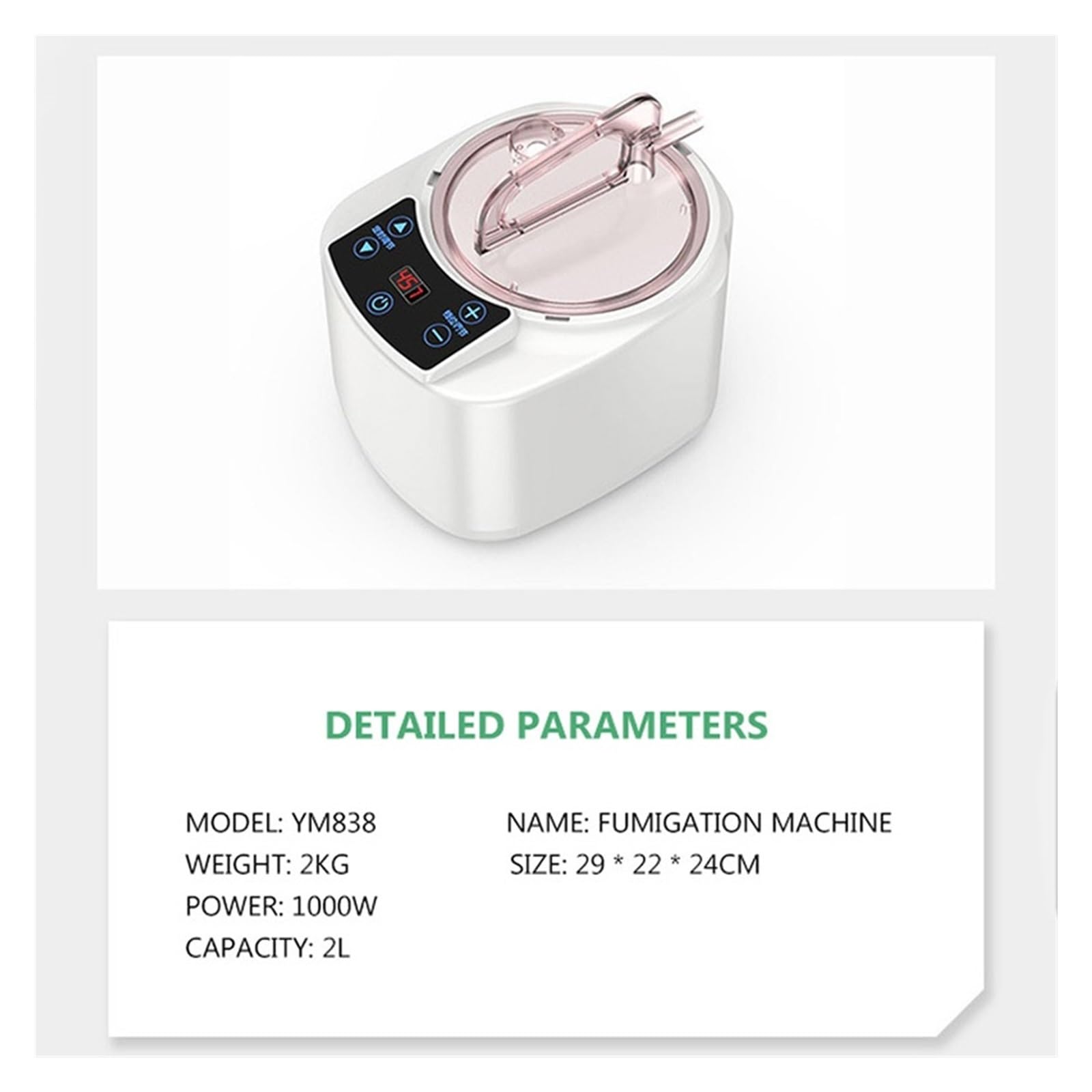 2L Weiß Sauna Generator For Dampf Begasung Maschine Hause Dampfer Therapie Geeignet For Entspannen Fernbedienung Entspannung Zu Hause