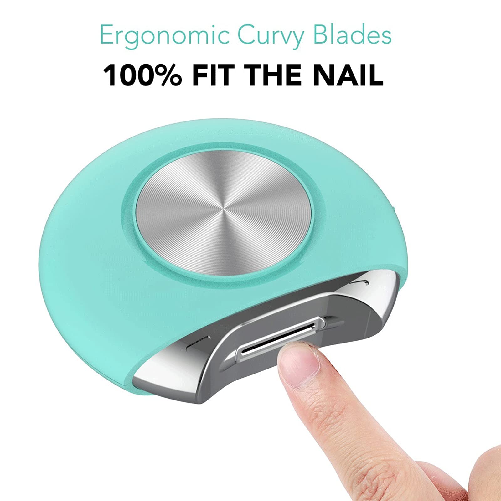 JINGYAN Obcinacz do paznokci Automatyczny elektryczny Clipper Nail Cute Trymer Paznokci Cutter Manicure Pedicure Trymmer Nożyczki do paznokci(Blu)
