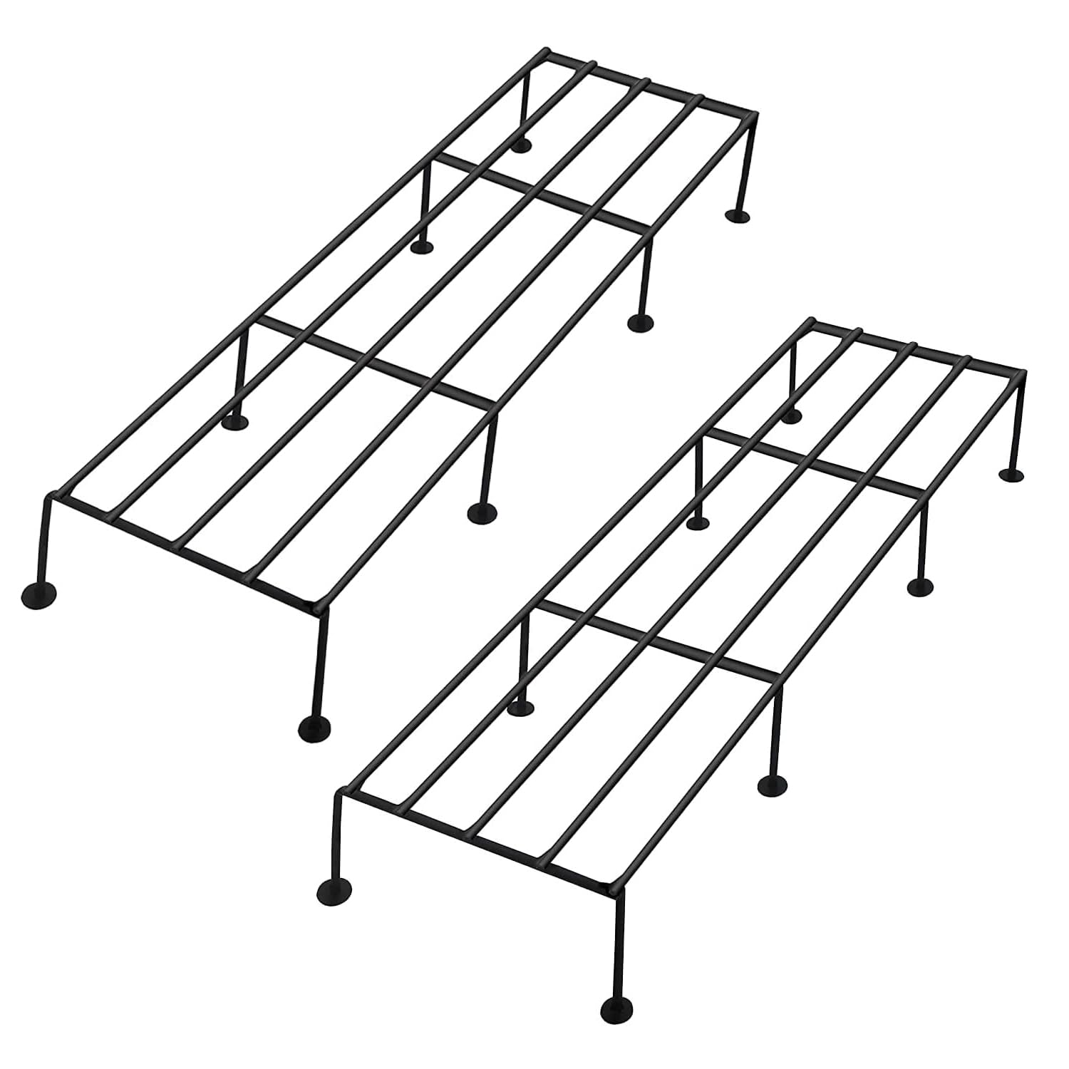 Pivalo 24" Rectangular Plant Stand Galvanised Metal Flower Pot Holder Gamla Support Outdoor Single-Tier Shelf Display for Living Room Home Garden Balcony Decor (Pack of 2, Black) (B0CZ4CBV2M) Amazon Price History, Amazon Price Tracker