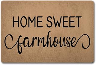 Funny Welcome Floor Mats for House Decor House Warming Home Sweet Farmhouse Personalized Monogram Kitchen Rugs and Mats with Anti-Slip Rubber Back Novelty Prank Gift Mat(23.7 X 15.9 in)