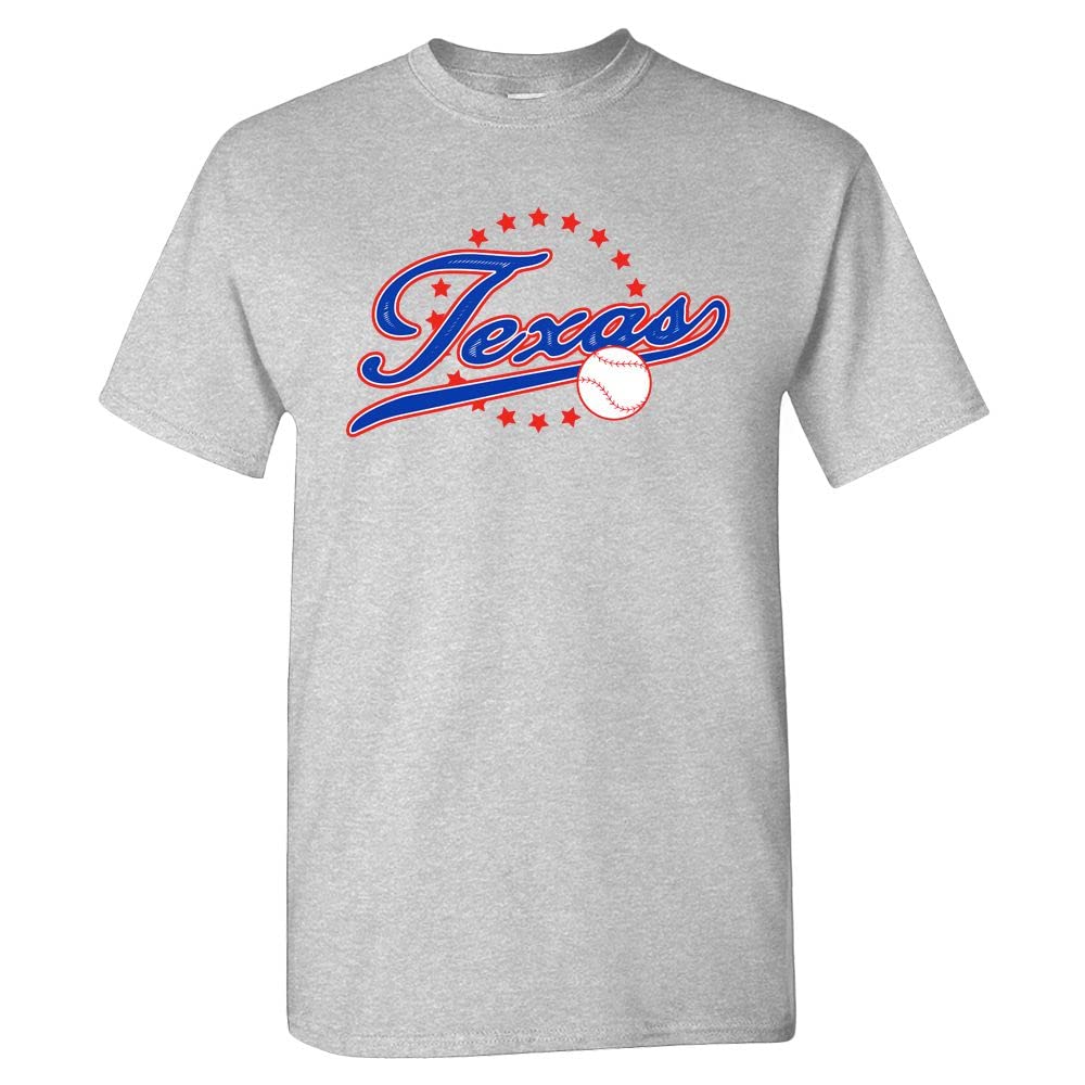 Pro Baseball Vintage Team Men's Retro Fan Apparel, Texas - Sport Grey Shirt, 3XL — image 1