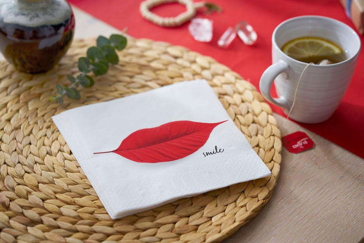 Duni 240 servilletas de papel 33 x 33 cm Smile 3 capas