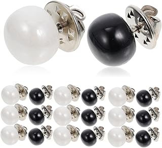 Amosfun Fecho De Pressão 20Pcs Botões Sem Costura Botões De Casaco Jeans Botões De Roupas Alfinetes De Metal De Pérola Fecho De Pérola Calças Botão Cabo Organizador De Gadgets Kit De