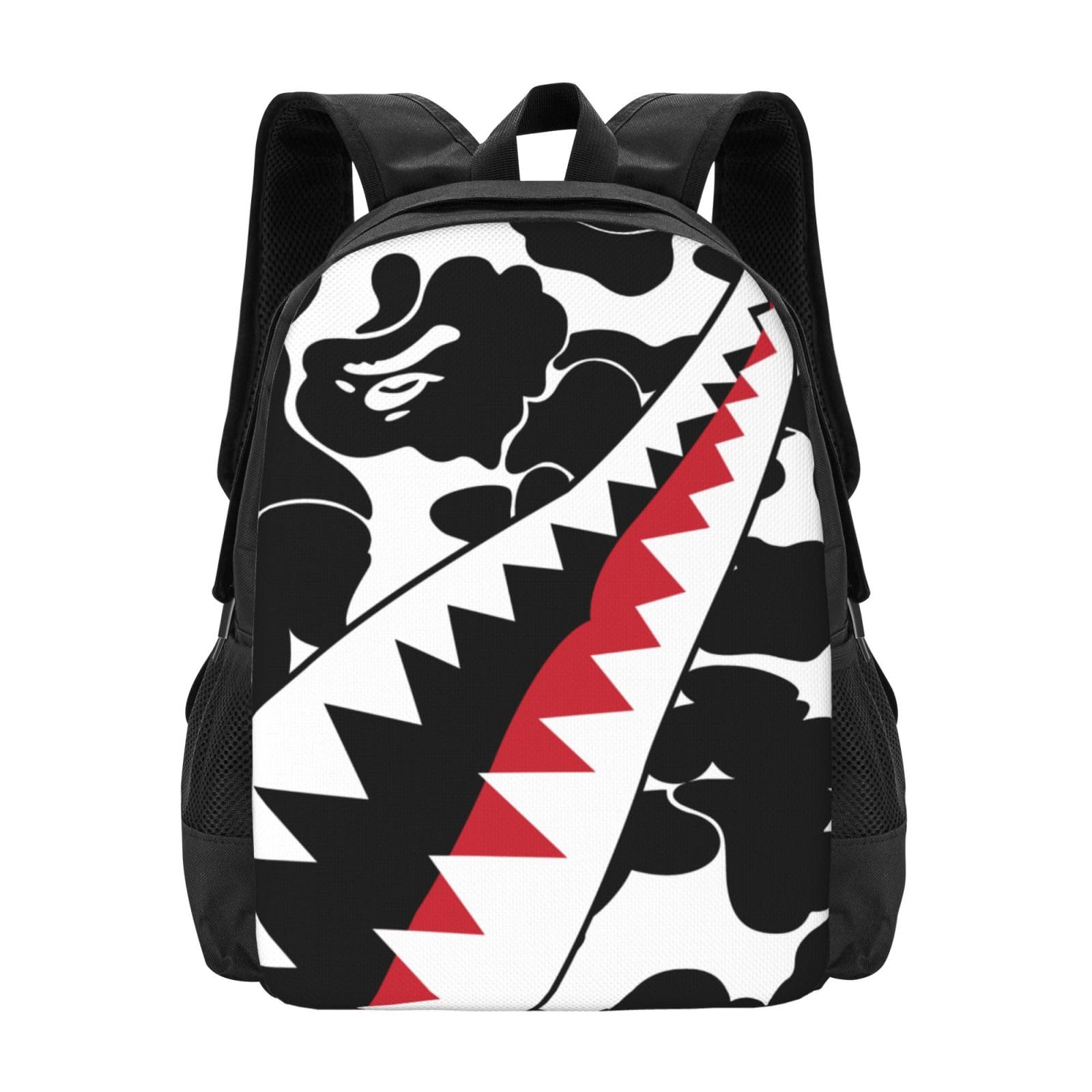 MVGKTGOQ Backpack Shark Camo Backpack Travel laptop bag Stylish and durable both for men and women 17 inch (Shark Camo Backpack 5)