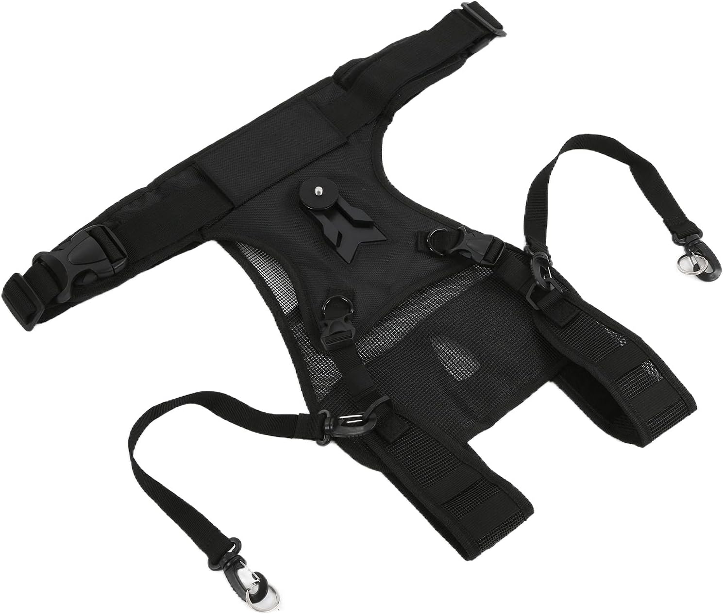 Dual Camera Harness Nylon Multi Carrying Chest Vest System Breathable Adjustable Shoulder Vest Phone Holder for Photographer Hiking Climbing Travel